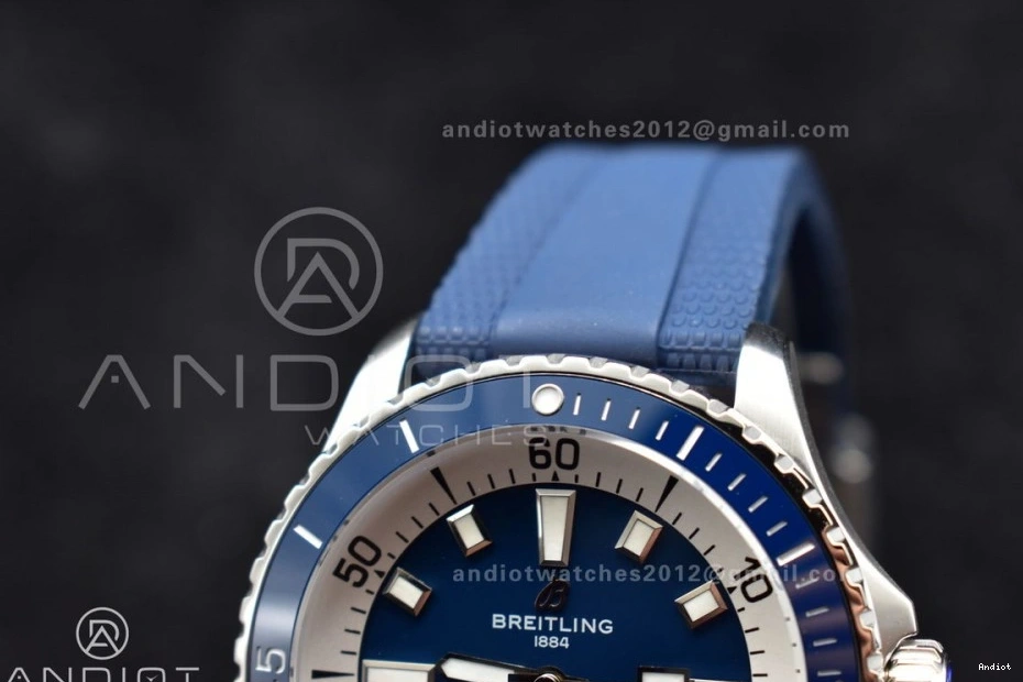 SuperOcean 1:1 Edition on Rubber 42 SS Strap Dial Best BLSF Blue A2824 Blue Automatic 0424